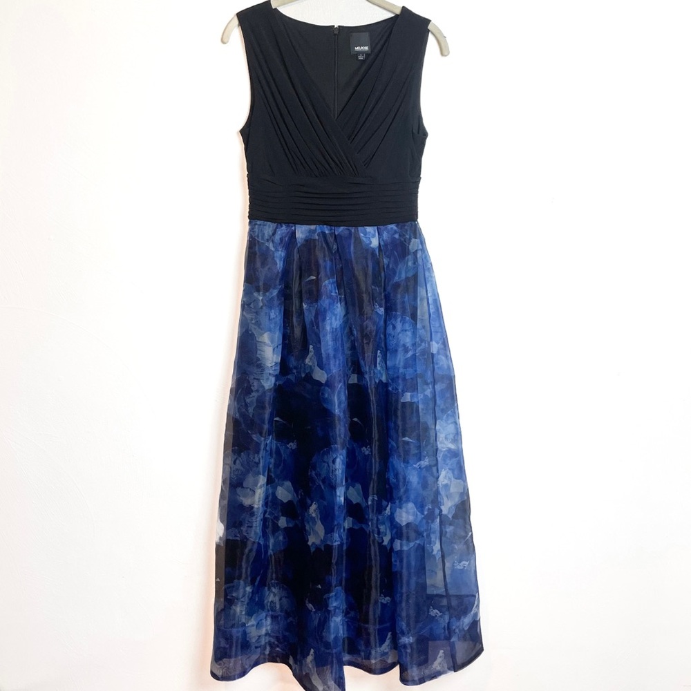 Sleeveless V-Neck Floral Gown size 4